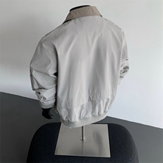 美式飞行员夹克男款解构弯刀短款外套廓形翻领棒球服JK02557-P72，男装夹克，星座308B-2
