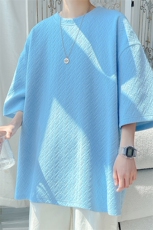 2024夏季新款旋律风车大码肌理感短袖T恤M-5XHT24275-P35，男装T恤，电商A022