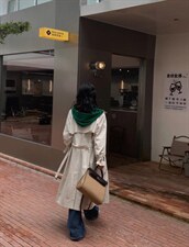 现货两件套风衣可脱卸韩系，女装风衣，MJJ