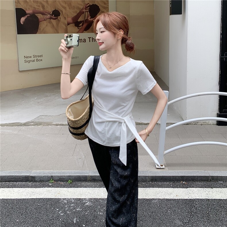 休闲T恤阔腿裤套装女夏2025新款巨好看又酷又飒穿搭两件套高级感,女装套装/套裙,2C129