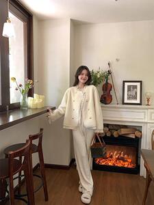 2022冬装新款小香风珍珠貂皮毛一体外套,其它,蜜思优沫