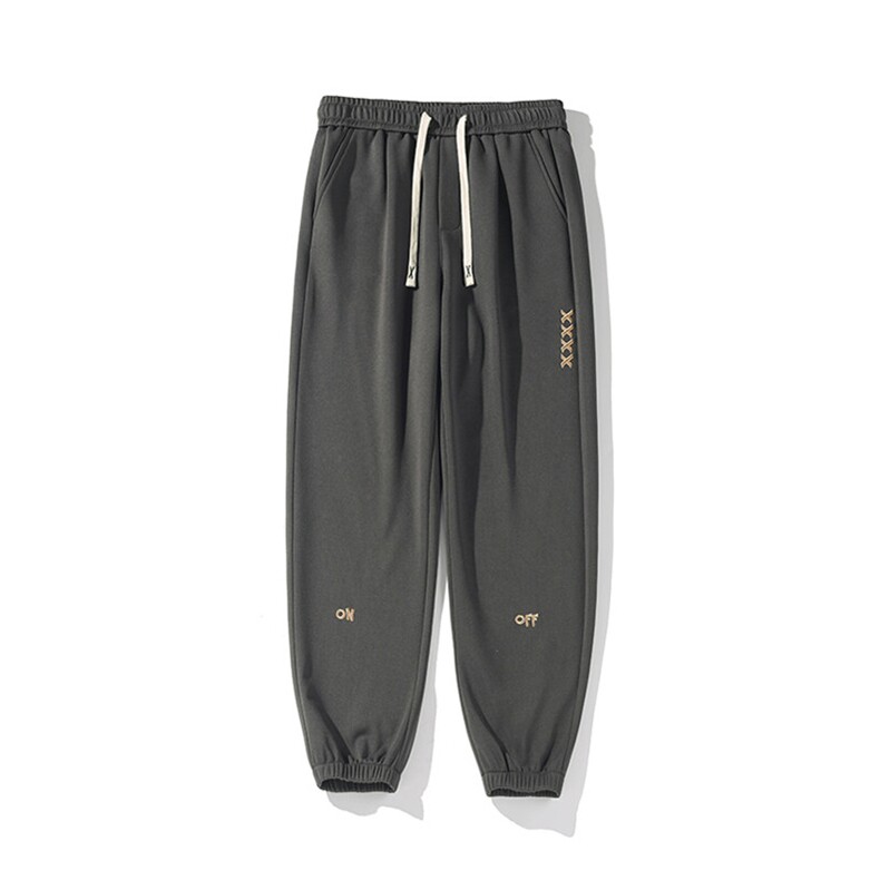 2024冬季新款内景大码加绒菠萝格刺绣卫裤M-5XHK23865-特P35,男装休闲裤,电商A022
