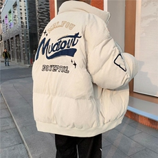 网络图现货美式潮牌灯芯绒刺绣加绒加厚宽松棉服JM8055-P75，男装棉衣，星座715-7