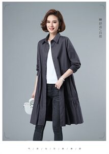 韩国东大门中长款风衣女283款风衣外套