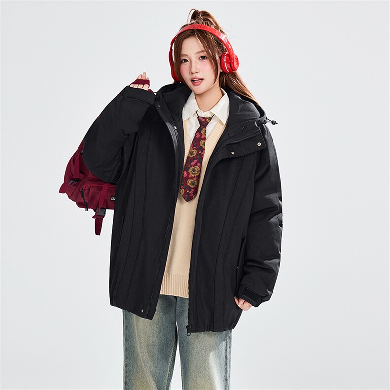 现货美式休闲加厚雪山棉衣夹克外套立领纯色三防户外工装棉服,男装夹克,电商A443