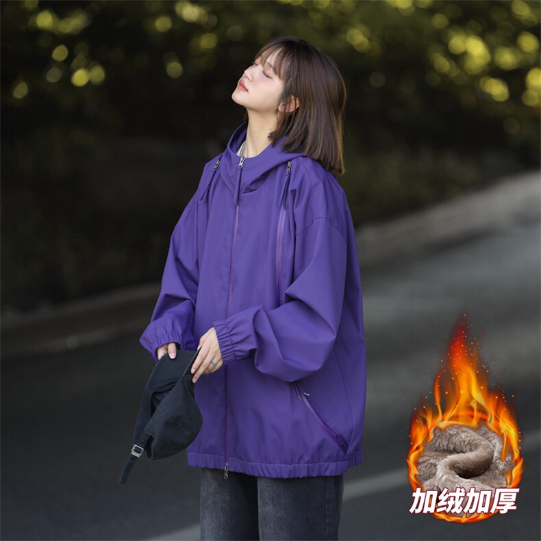 加绒加厚男女同款防水连帽多色冲锋衣外套光版二开A1208特P82,男装夹克,星座309（原A406）