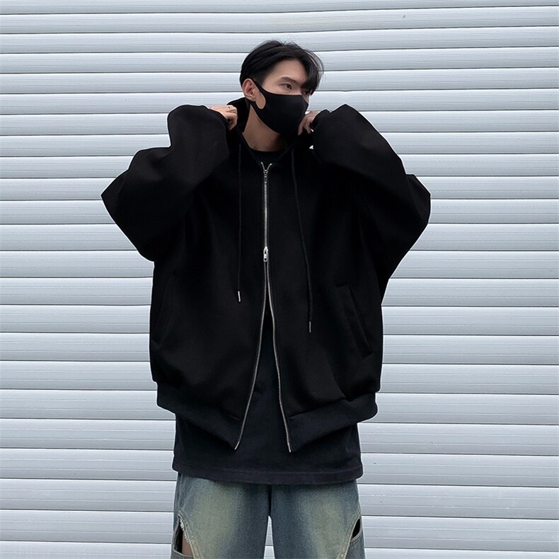 华棉垫肩开衫卫衣男潮ins港风潮流BC40P45,男装卫衣,星座1116-2