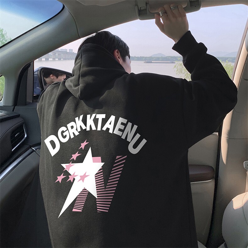抖音得物供货可提供视频秋冬重磅美式宽松连帽卫衣DL2051,男装卫衣,电商A486