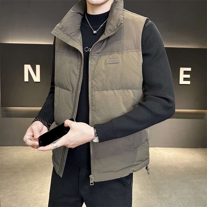 羽绒马甲男冬季短款潮流立领加厚保暖背心男士外穿坎肩M8083-P120,男装背心/马甲,电商A237