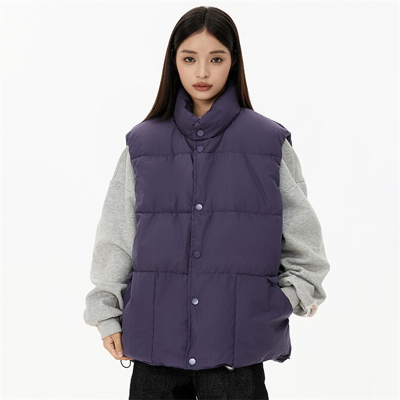 现货 90%绒标有报告 短款宽松羽绒服马甲上衣Y201-P198图片