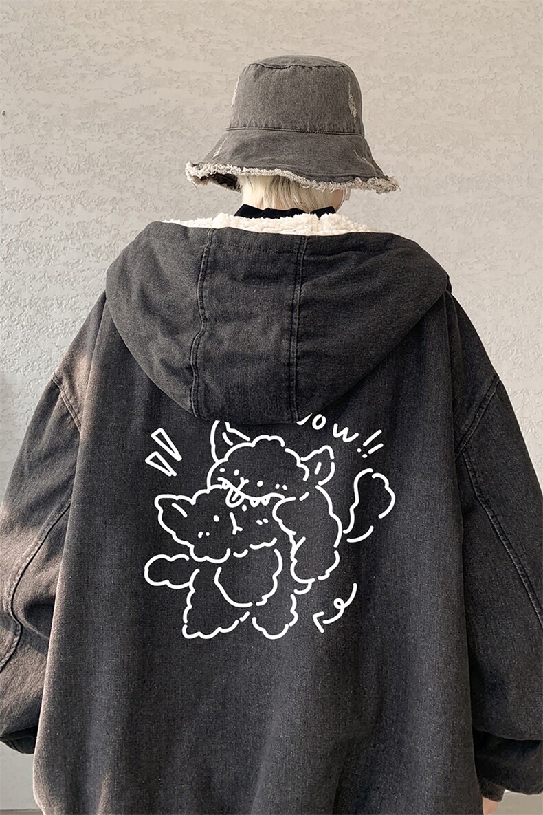 控价158牛仔棉衣男大码加绒羊羔绒牛仔棉服男棉袄NM53427-P140,男装棉衣,电商A040