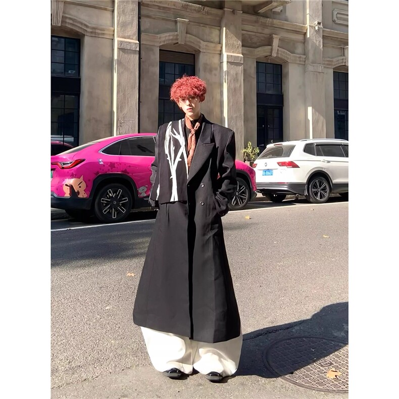 【现货】长款秋冬毛呢大衣宽松高级感外套DY05026P125，男装毛呢大衣，星座1004（原星座815-3）