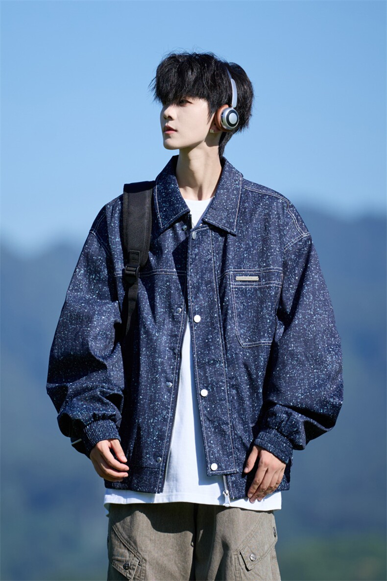 JK8867-P78L-9XL2025秋冬新款大码翻领夹克外套控138,男装夹克,星座109