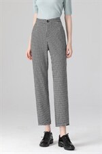 秋冬新款现货，针织小千鸟格显瘦烟管裤白搭款 26-31尺码，其它，艺尚丽人