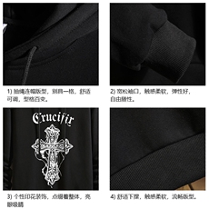 纯棉连帽卫衣男大码运动帽衫宽松薄砖墙WY2268-P35，男装卫衣，电商A040A