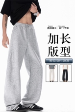190高个子加长弯刀卫裤男美式高街休闲百搭运动微喇阔腿裤KZ071，男装休闲裤，电商B312