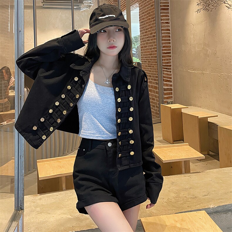 水洗牛仔外套新款秋冬季宽松美式复古小香风设计感小众NZ017-75,男装工装外套,星座911-3