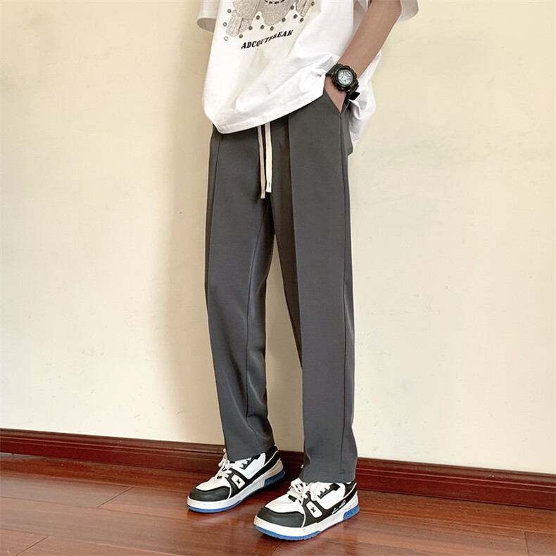 休闲裤男夏季新款冰丝坠感西裤XK10*P40控68,男装西裤,星座227-2