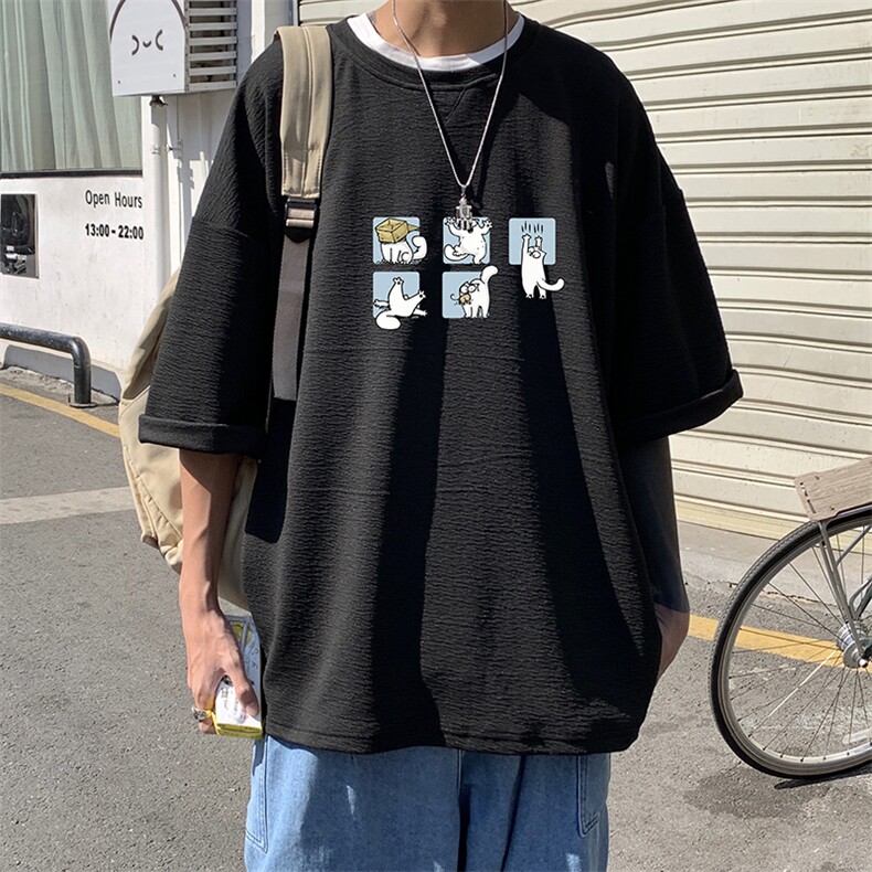 Q11097-P30春夏季七分袖t恤男大码五分袖男短袖中袖,男装T恤,电商A040