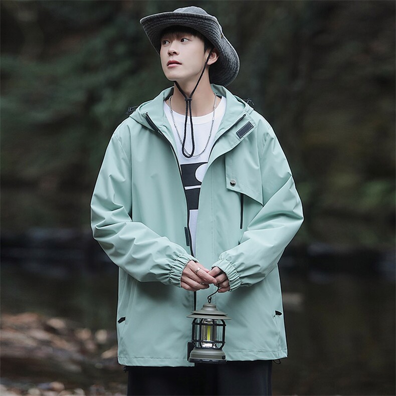 新款连帽冲锋衣夹克男潮流宽松休闲外套JK2302-P68,男装夹克,星座717
