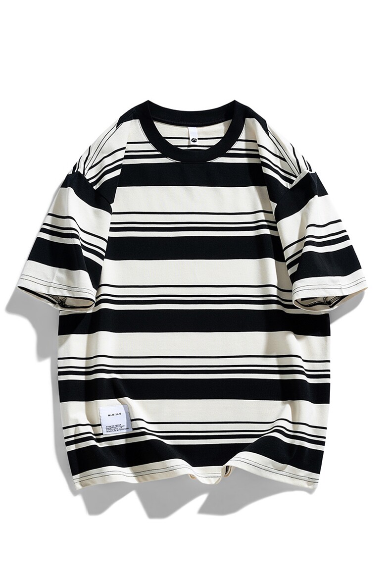 抖音天猫得物品质230克cityboy时尚夏季条纹百搭短袖T恤TX233-P45,男装T恤,星座1109