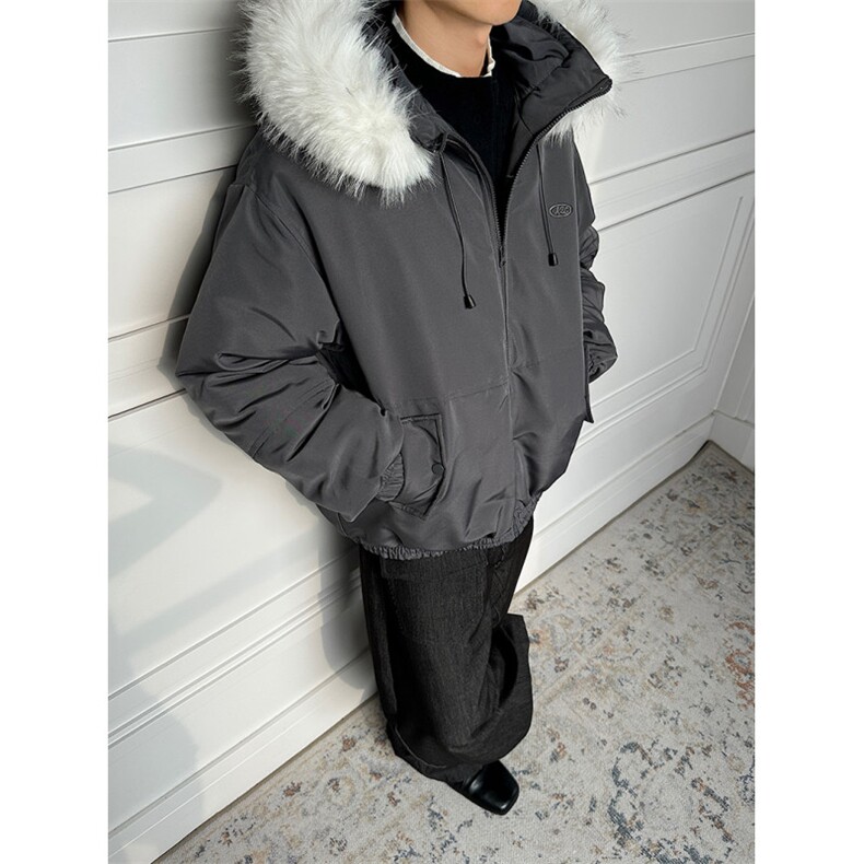 517A-8-Y93-P98毛领可拆卸加棉高品质派克服情侣棉衣外套,男装棉衣,星座517A-8（原B282）