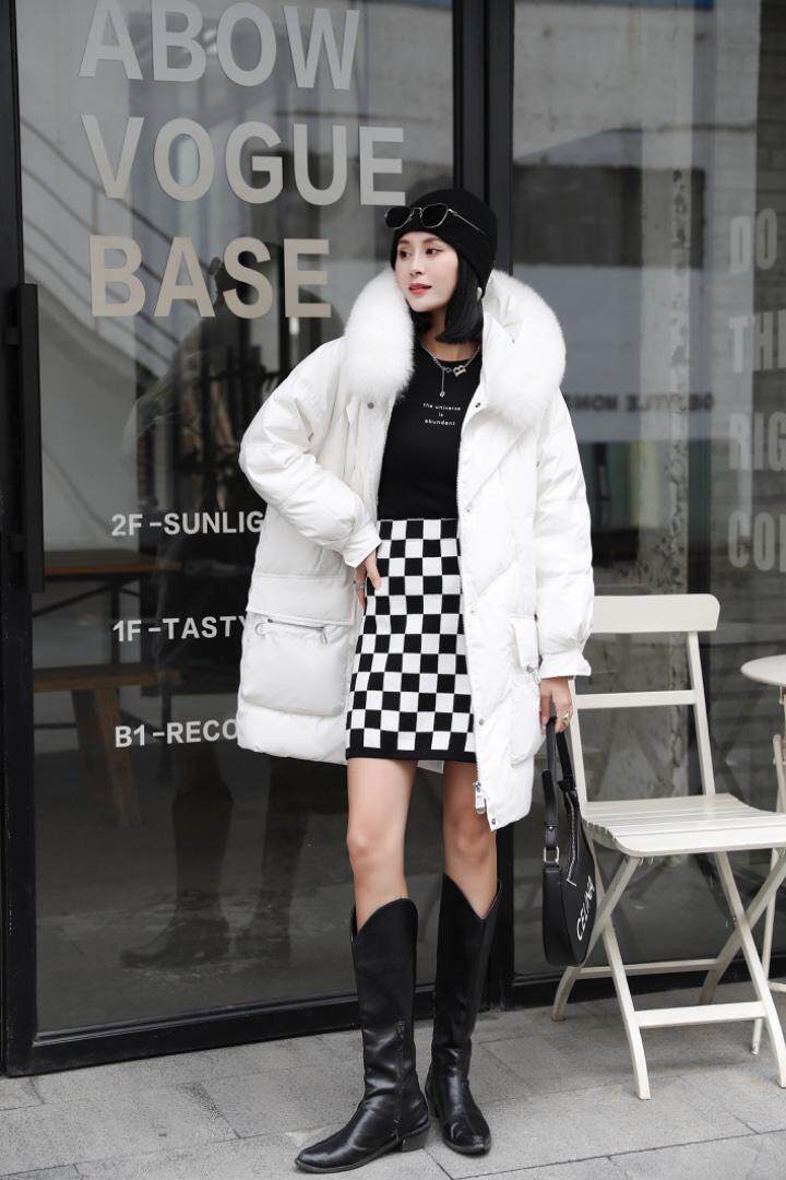 90白鸭绒，狐狸毛领，两色两码，其它，伊艺不舍