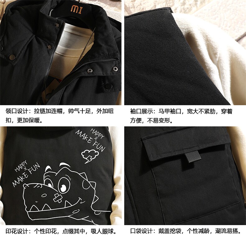 MJ47136-P80棉马甲男士大码加厚棉背心男坎肩男砖墙挂拍,男装背心/马甲,电商A040A