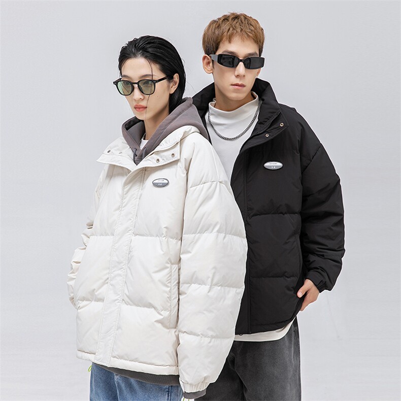 新标90白鸭绒羽绒服2024新款潮流情侣保暖加厚 A436-9201-P210图片