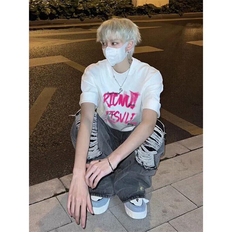 美式重磅短袖T恤男款2025新款潮流夏季潮牌时尚痞帅高街男生纯棉,男装T恤,星座506A
