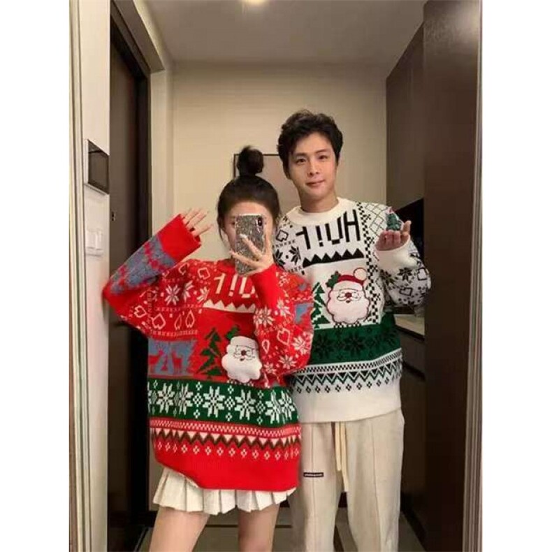 1506-1/MSM1581/P72套头保暖毛衣流行的加厚红色圣诞毛衣男女同款，男装针织衫/毛衣，星座1506-1