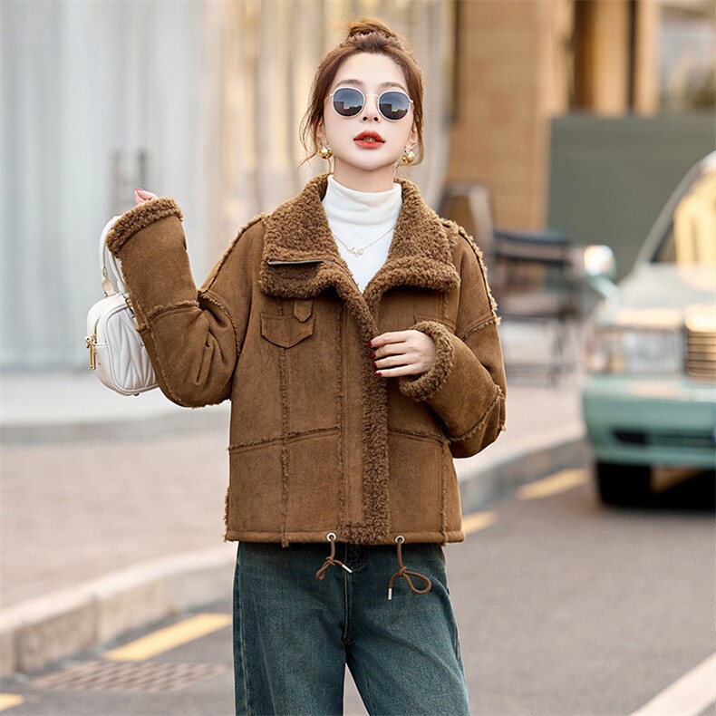 2025冬季新款！时尚潮流好看的皮毛一体,女装棉衣/棉服,自然秀