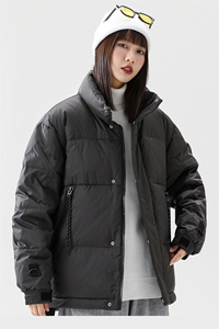 冬季青少年简约立领基础羽绒服上衣外套纯色加厚羽绒服3739-P180图片