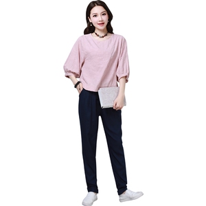 轻奢女装2025夏季优雅简约大气显白薄款上衣棉麻半身裙套装两件套图片