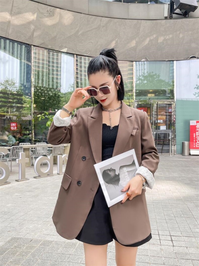 2021蕾丝袖小西装，女装西装，罗漫迪飛