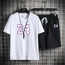 2025夏季新款潮流运动套装简约大码两件套XZ102A-4-DD340-P55，男装休闲套装，星座211-2