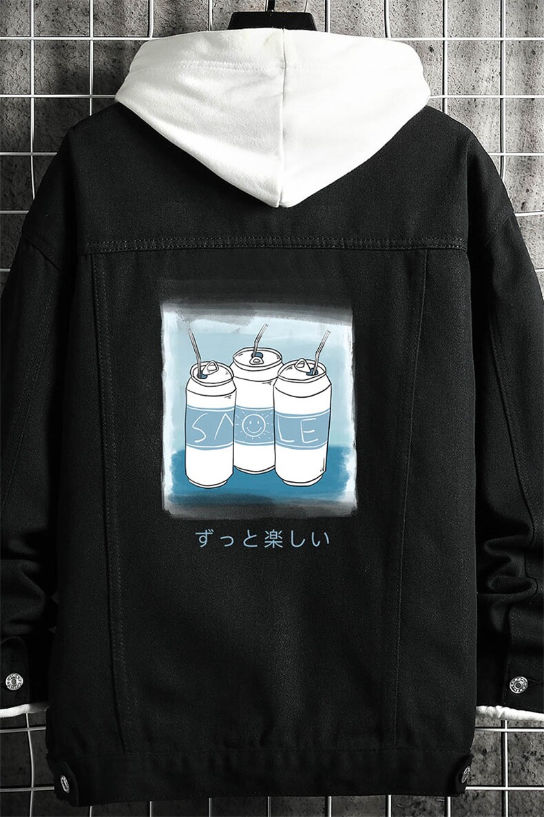 牛仔夹克男大码牛仔外套男茄克NJ77148-P60加绒款-P75,男装夹克,电商A040A