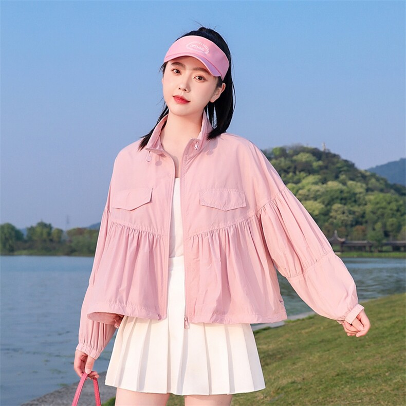 女夏季新款百搭时尚短款宽松防晒衣服开衫外套182-8383P95K148,女装防晒衣,帛香坊