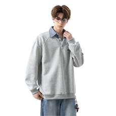 假两件条纹长袖卫衣男cp127-特p55，男装卫衣，电商B371