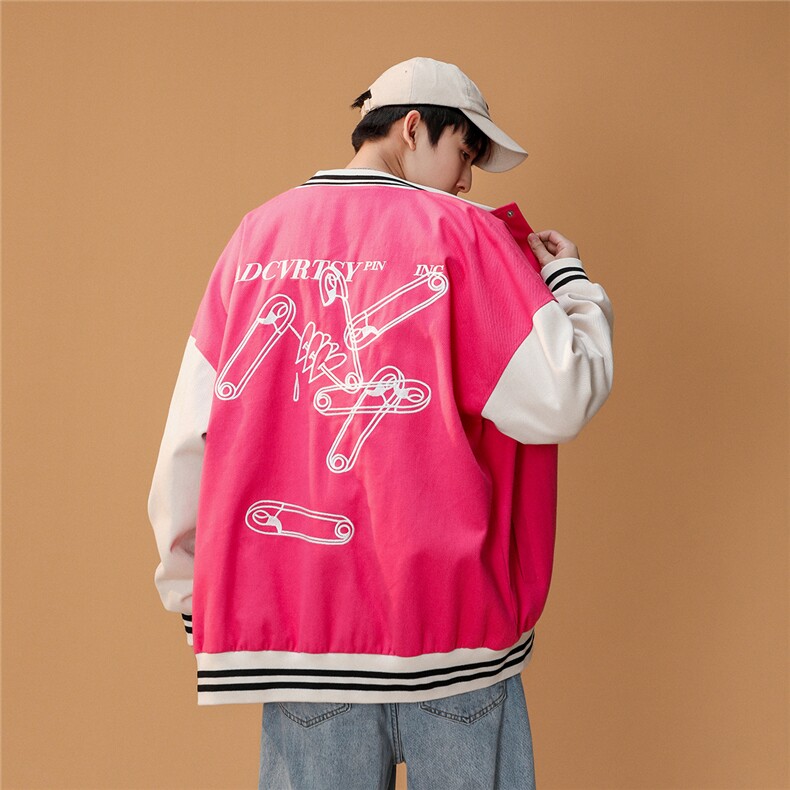 26春季款潮流休闲宽松情侣刺绣夹克外套JK9107/P30,男装夹克,星座202