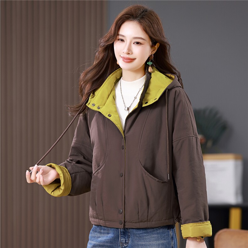 叶笙衣82597带帽休闲棉衣，女装棉衣/棉服，叶笙衣