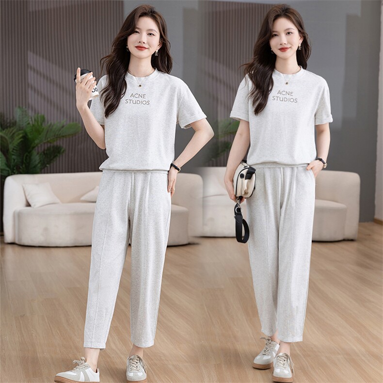 休闲运动服套装女2025夏装新款韩版宽松洋气显瘦时尚卫衣两件套潮,女装套装/套裙,凯瑟曼