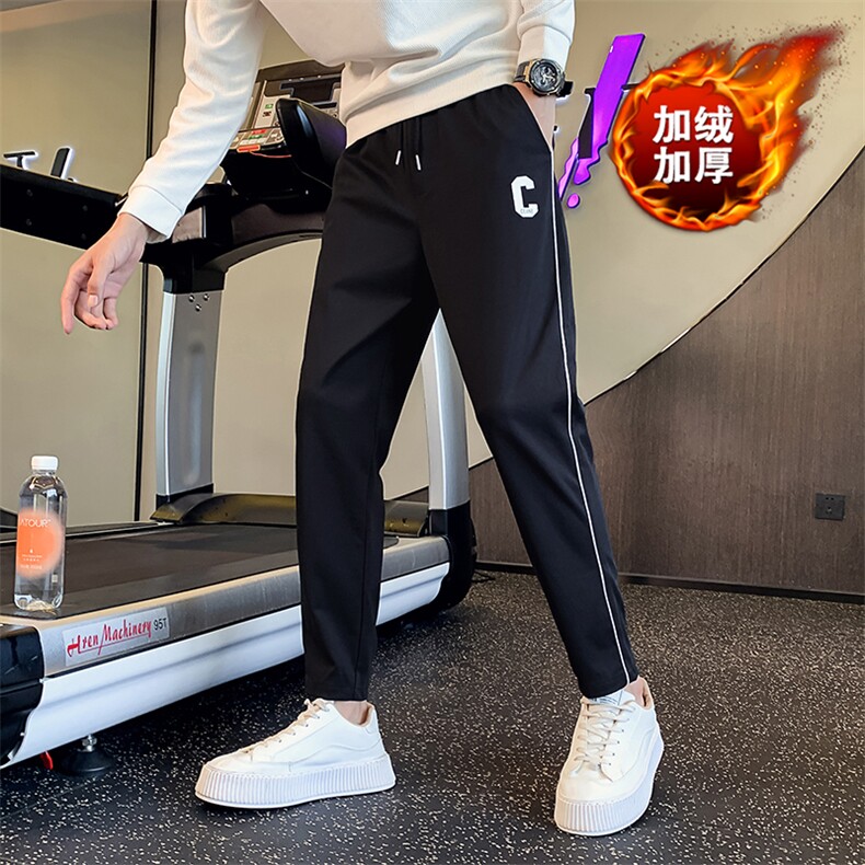 309A-2-JR2067-P75常规P65韩版社会小伙直筒休闲裤男士店主风卫裤,男装休闲裤,星座313B-2(原星座309A-2)