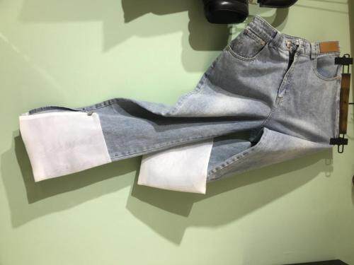 （现货）水洗下摆纱牛仔裤,女装牛仔裤,昱莹