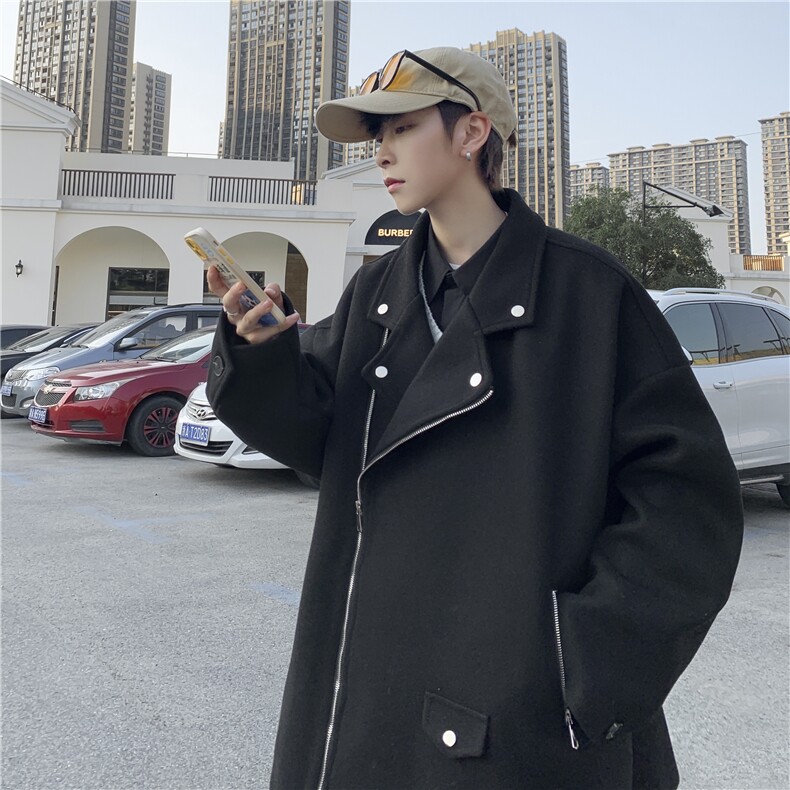港风男毛呢夹克外套男女潮流韩版宽松 星座812-F352-P108图片