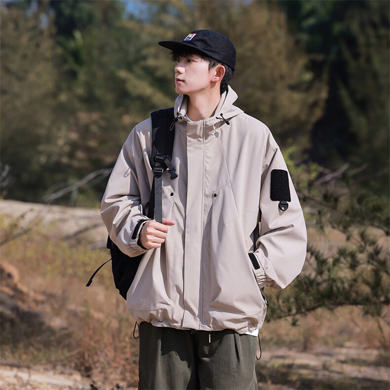 春季新款现货三防户外夹克男连帽冲锋衣外套DSA157B-J111-特P60,男装夹克,电商A157B