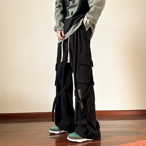 美式街头hiphop裤子男ins欧美灯芯绒拉链工装裤休闲裤K0917-P43图片
