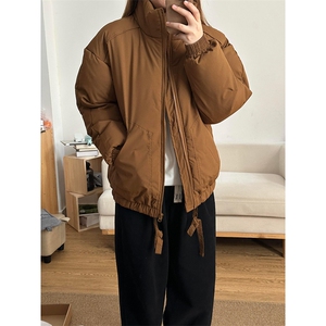 现货冬季美式休闲加厚雪山外套夹克立领纯色三防户外工装棉服图片