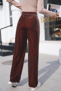 丝绒阔腿裤，其它，盛歌玛