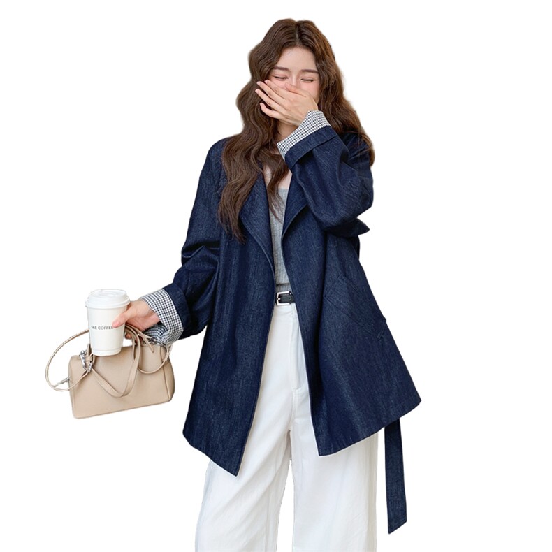 秋装新款牛仔风衣2C092-98631-P170-K278,女装风衣,2C092